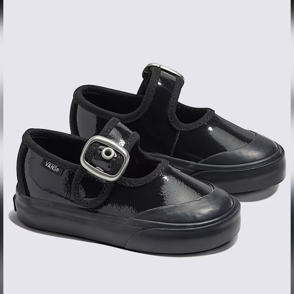 Like New Vans Toddler Mary Jane Shoe Gothic Black Size 5